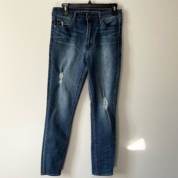 ARTICLES OF SOCIETY-Medium wash High Rise Skinny Jeans Size 28 - Picture 1 of 4